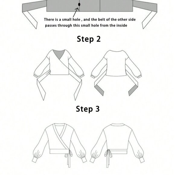 Burgundy Casual Women's Knotted Comfortable & Elegant wrap Cardigan Sweater top - Picture 4 of 4